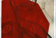 Georges Rousse, Projet Pavillon La Muette, 2019, aquarelle sur papier, 39 x 27 cm