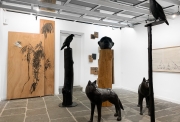 Group show, vue d'exposition des oeuvres de Roland Cognet et Delphine Gigoux-Martin, Galerie Claire Gastaud - Clermont-Ferrand