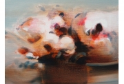 Milène Sanchez, For ever gushing VII, 2023, oil on canvas, 33 x 41 cm