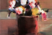 Milène Sanchez, For ever gushing III, 2022, Oil on canvas, 41 x 33 cm, collection privée