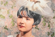 Natacha Lesueur, Tête brulée de fée, 2020, Monotype au crayon sur épreuve photographique pigmentaire fine art, 62 x 42 cm, 3 exemplaires