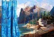 Olivier Masmonteil, Missing Actaeon #2, 2022, oil on canvas, 97 x 130 cm