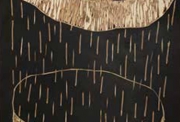 La pluie de cèdre, 2018, bois gravé, 150 x 103 cm
