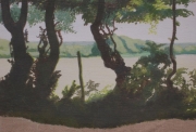 Petit paysage, circa 1998-2000, acrylique sur toile, 19 x 27 cm