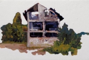 Jean-Charles Eustache, Dust by dust, 2008, acrylique sur toile, 16 x 24 cm