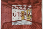 Georges Rousse, Projet Utopia, aquarelle sur papier, 21 x 29 cm
