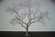 L’arbre et son ombre IV,  Réalisé en 2013 Pièce unique Bois (Châtaignier), vidéo projection HD et modélisation 3D,  13 minutes en boucle, Vidéoprojecteur, Lecteur multimédia, Master vidéo original