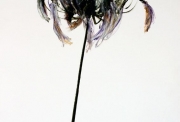 Memento-Agapanthe-2, huile en barre sur papier, 100 x 70 cm