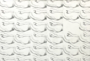 Henri Cueco, Odalisque à répétitions d’après Ingres, 2008-2009, Graphite on rag paper, 64 x 90 cm