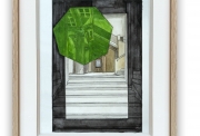 Georges Rousse, Berlin, 2020, Watercolor on paper, 24 x 16,5 cm