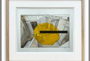 Georges Rousse, Berlin, 2020, Watercolor on paper, 14,5 x 21,5 cm