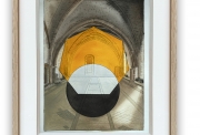 Georges Rousse, Montauban , 2021, Watercolor on paper, 32 x 24 cm