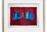 Georges Rousse, Turin, 2020, Watercolor on paper, 19 x 28 cm