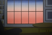 Henni alfta,Sunset_Parlor,2018, huile sur toile,130x195 cm