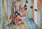 Nazanin Pouyandeh, La cabane du pêcheur, 2012, 81 x 100 cm