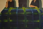 Henni ALFTAN - The Speech, 2015, huile sur toile, 120x200cm