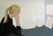 Henni ALFTAN, The studio, 2015, huile sur toile, 97x146cm