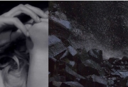 Anne-Sophie Emard, Monica - Série Personnage Paysage, duratrans sur caisson lumineux, cadre chêne, 25X74cm