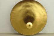 V. Skoda - Galileo-Galilei, 2004, acier inox poli miroir, Ø 190 x 10 cm, acier doré, Ø 18 cm
