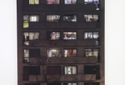 Nathalie Contenay, Rue de Ranelagh, 2010, repro laser sur PVC, intérieurs fenêtres sur 5 plan successifs, 122 x 92 x 7 cm