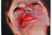 Milene Sanchez, Face series #3, 2023, huile sur toile, 24 x 17 cm