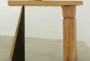 Roland Cognet, Cèdre de St Laurent, 2021, Cèdre, séquoia, acier, résine, 230 x 80 x 200 cm