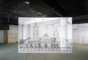 Georges Rousse, Houston, papier photo numérique marouflé sur aluminium, 160 x 120 cm