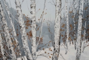 Hilary Dymond, sans titre, Winter Paths, 2014, huile sur toile, 130x200cm