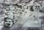 Alain Josseau, Détail, « Time surface 4 : Collateral Murder », 2011, Aquarelle sur papier, 240 x 480 cm, Suite de 18 aquarelles sous verre (80 x 80 cm)